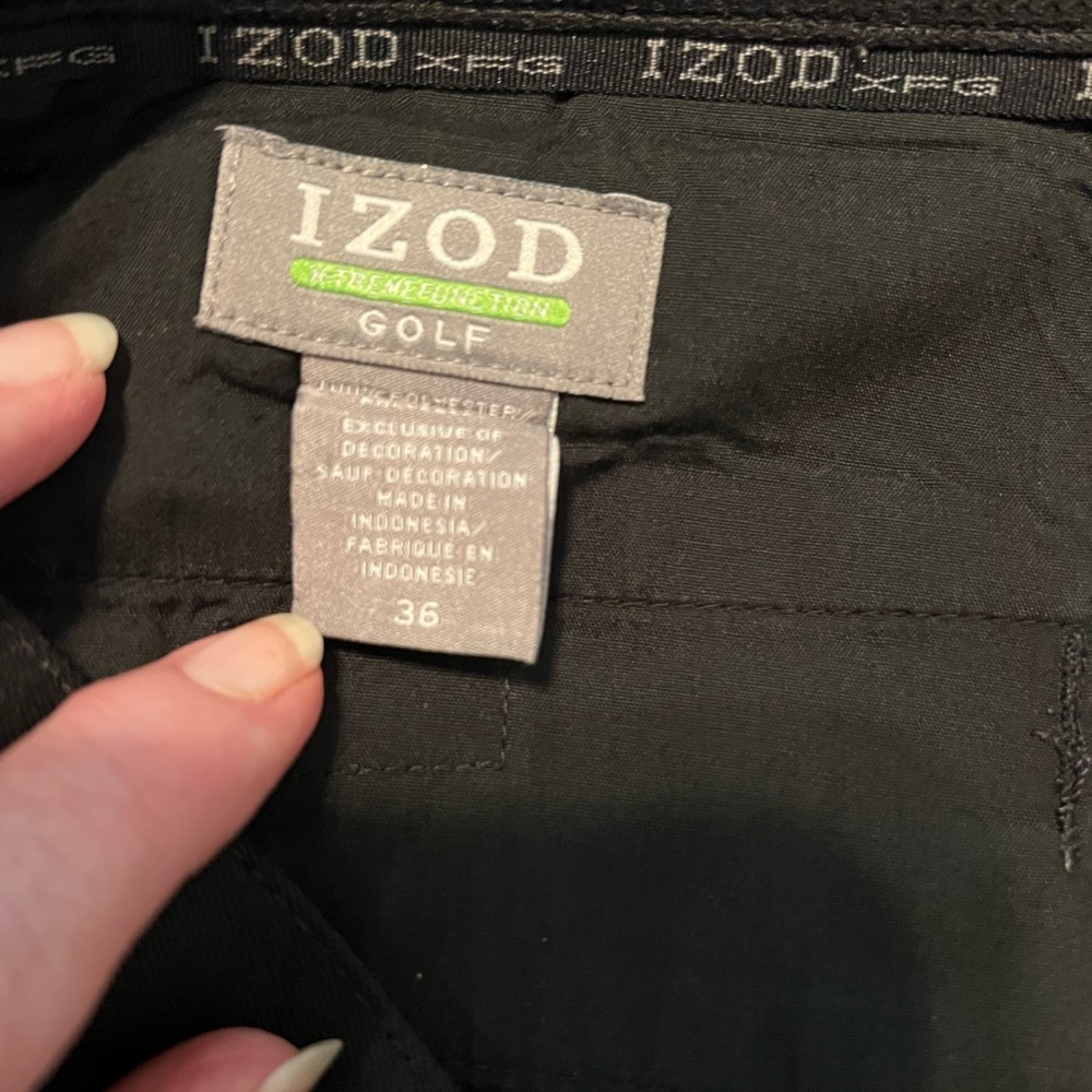 Izod XFG Black Performance Golf Shorts Sz 36 - Picture 4 of 4